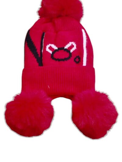 Kids Regular Cap with three pom pom
