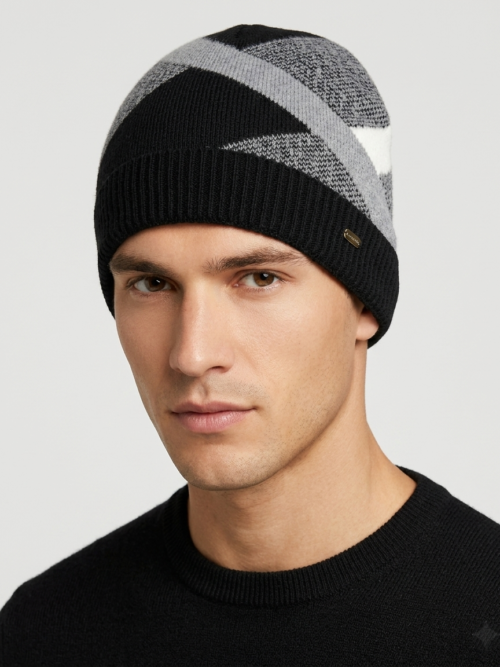 Warm Winter Woolen Skull Cap with Fur Lining