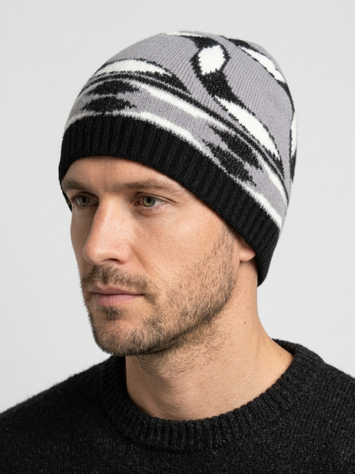 Warm Winter Woolen Skull Cap with Fur Lining