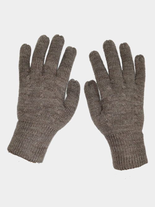 Men's Woolen Gloves With Self Design