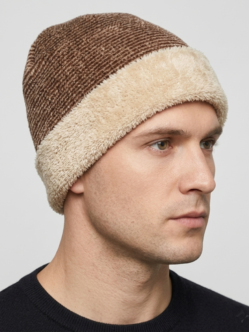 Men's Winter Plush Woolen Cap