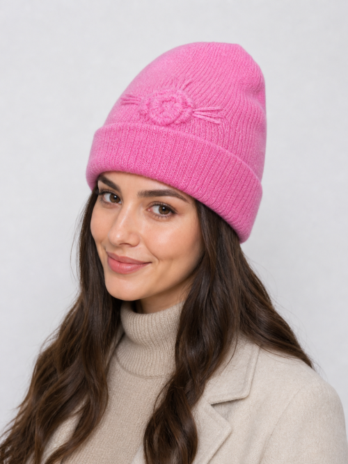 Women's Winter Soft Cap with Embroidery