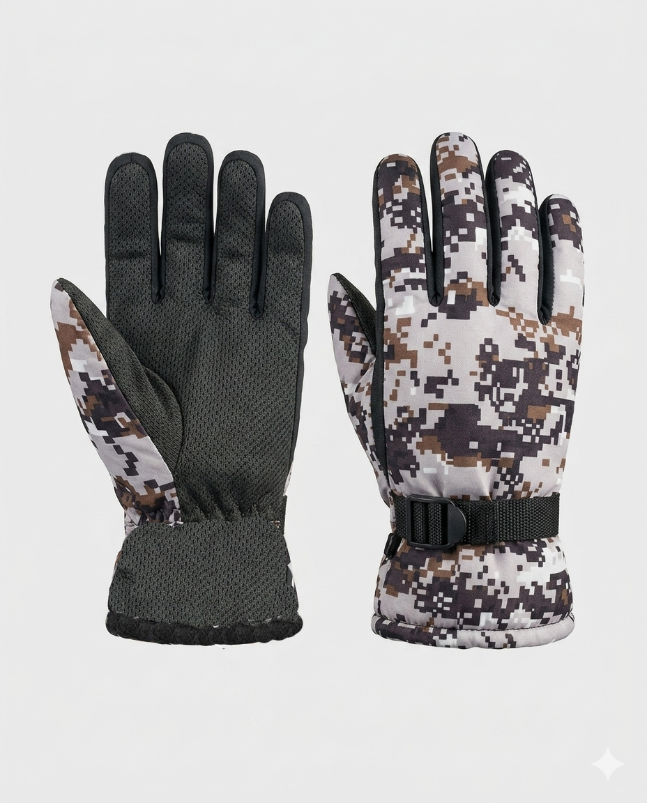 Men's Winter Printed Gloves